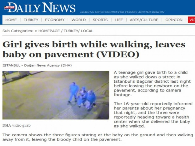 Βίντεο - Τουρκία: Γέννησε στο δρόμο και άφησε εκεί το νεογέννητο