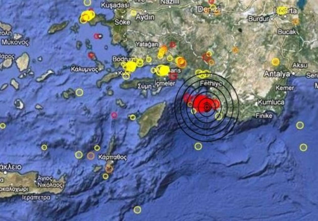 Σεισμός 4,4 Ρίχτερ στα Δωδεκάνησα