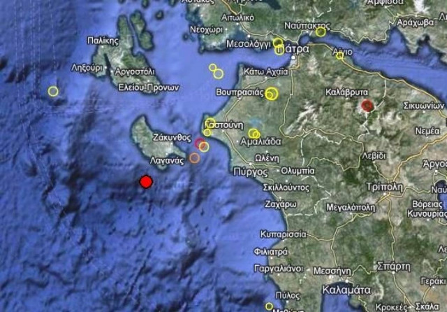 Σεισμός 3,4 Ρίχτερ στη Ζάκυνθο