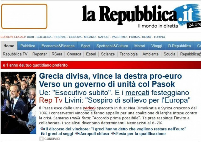 Τι αναφέρει ο ιταλικός Τύπος για τις εκλογές στην Ελλάδα