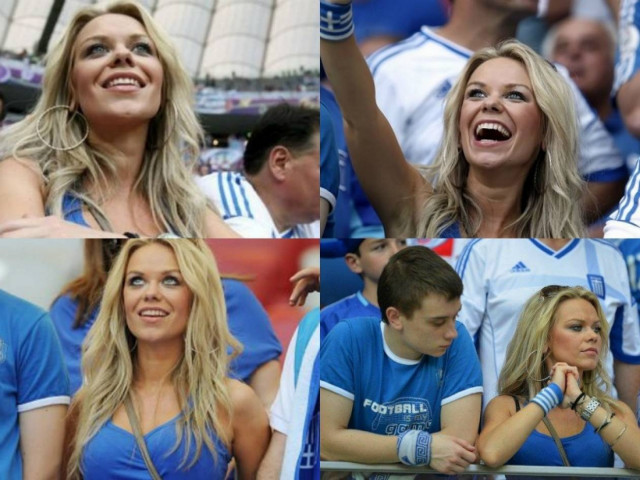 Ποια είναι η σέξι, ξανθιά «μούσα» της Εθνικής!