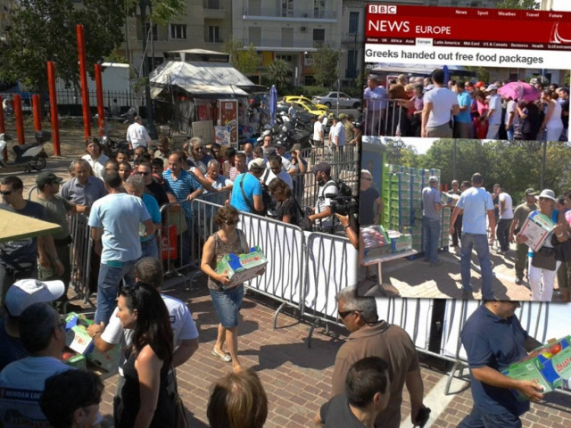 Το BBC στις ουρές διανομής τροφίμων