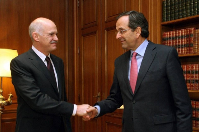 «Περαστικά» από Παπανδρέου σε Σαμαρά