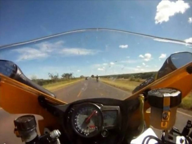 Απίστευτο: Βρήκε φίδι πάνω στη μηχανή ενώ έτρεχε με 260 χλμ/ώρα! (vid)