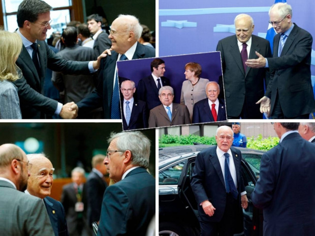 Στιγμιότυπα από την παρουσία του Κάρολου Παπούλια στις Βρυξέλλες