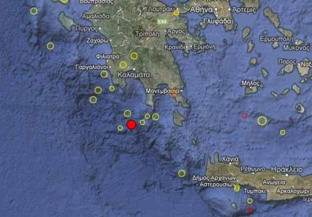 Σεισμός 3,2 Ρίχτερ νότια της Πελοποννήσου