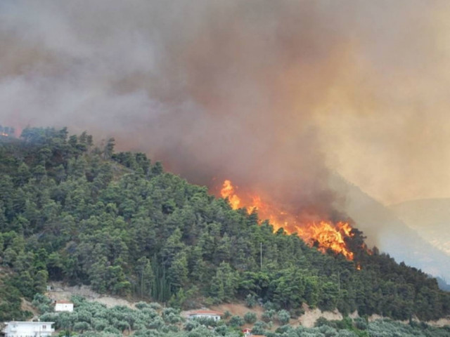 Σε εξέλιξη φωτιά στην Κεφαλονιά
