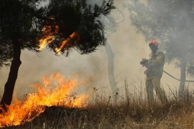 Σε εξέλιξη πυρκαγιά στο Βαρικό Φλώρινας