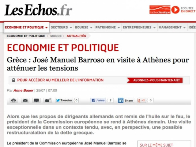 Les Echos: Ποιος θα επενδύσει όταν η Γερμανία μιλά για Grexit