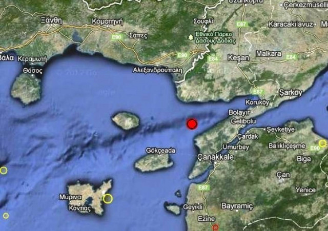 Σεισμός 4,6 Ρίχτερ ανατολικά της Σαμοθράκης