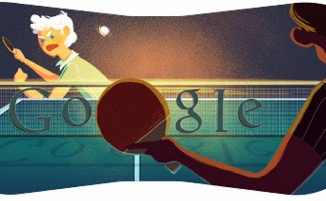 Πινγκ – πονγκ στο λογότυπο της Google