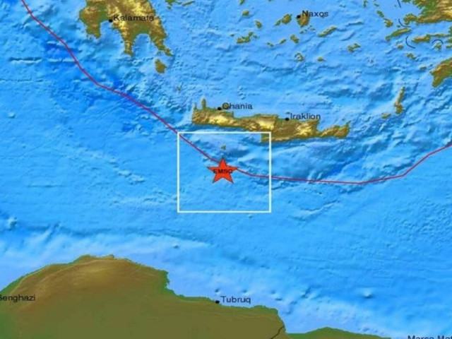 Σεισμός 4,5 Ρίχτερ νότια της Κρήτης