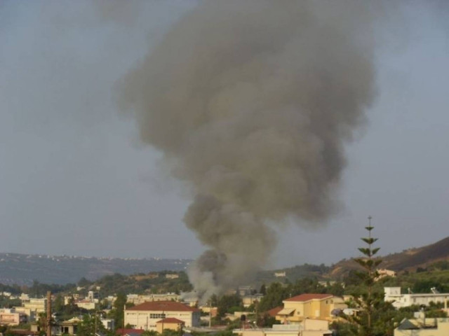 Φωτιά στο Βιοτεχνικό Πάρκο Χανίων (pics)