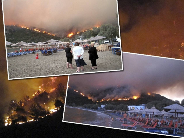 Σε πύρινο κλοιό η Χίος (vid)!