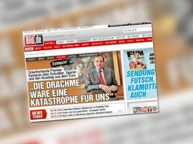 Θεαματική επάνοδο της Ελλάδας υπόσχεται ο Σαμαράς μέσω Bild