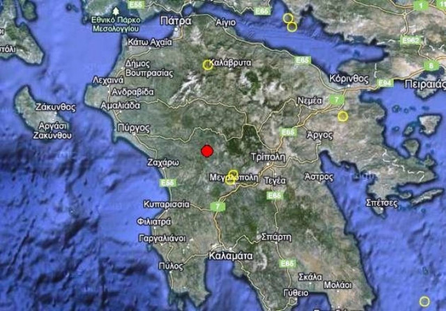 Σεισμός 3,1 Ρίχτερ δυτικά της Τρίπολης