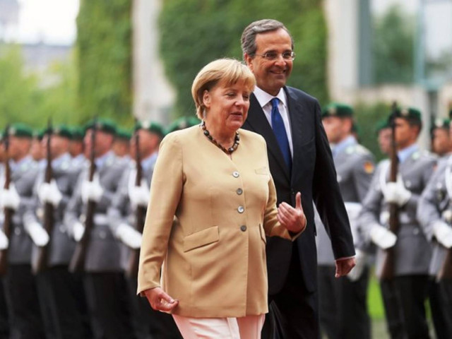 Σε εξέλιξη η συνάντηση Μέρκελ-Σαμαρά