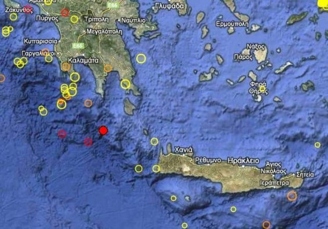 Σεισμός 3,3 Ρίχτερ νότια της Πελοποννήσου