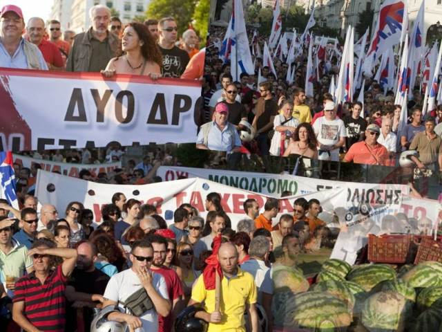 Ένταση, πετροπόλεμος και δακρυγόνα!