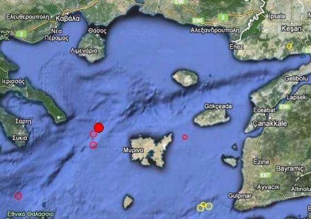 Σεισμός 3,8 Ρίχτερ στο βόρειο Αιγαίο