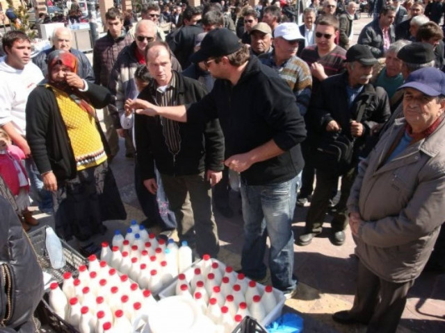 Παράσταση διαμαρτυρίας απο τους κτηνοτρόφους