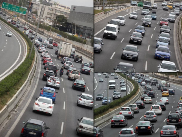 Κυκλοφοριακό χάος στους δρόμους της Αθήνας