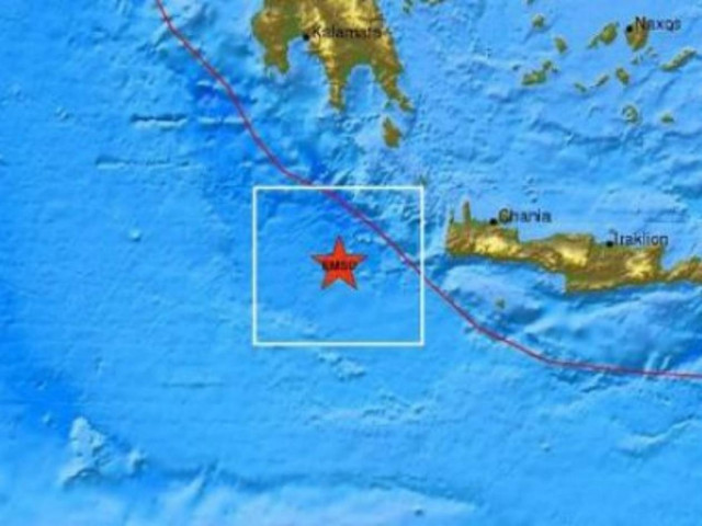 Σεισμός 4,9 Ρίχτερ δυτικά της Κρήτης