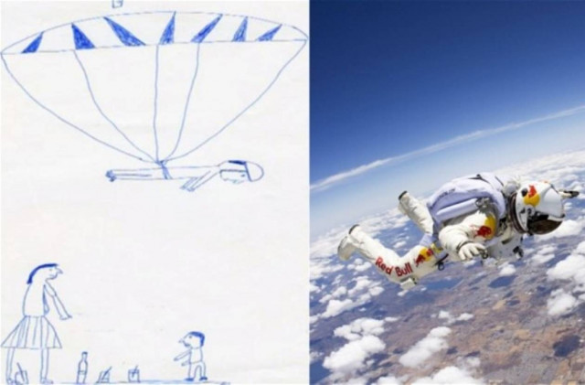 «Προφητική» ζωγραφιά του 5χρονου Φέλιξ Μπάουμγκαρτνερ