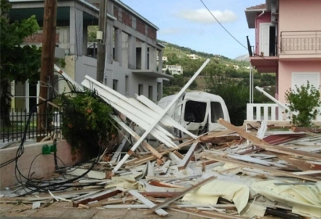 Μεγάλες ζημιές από την κακοκαιρία στη Λευκάδα
