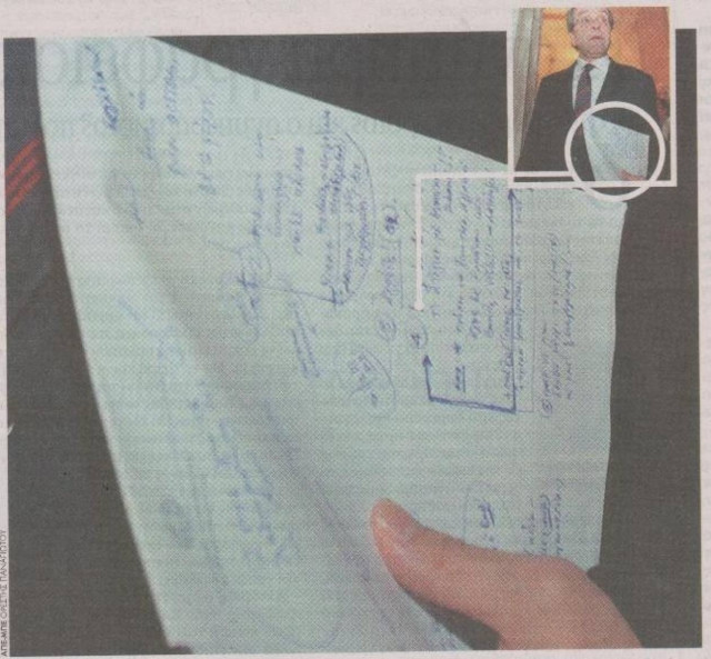 Τι έγραφε στο μπλοκάκι του ο Σαμαράς