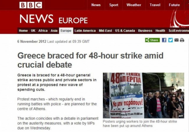 Τα ξένα ΜΜΕ για τη γενική απεργία στην Ελλάδα