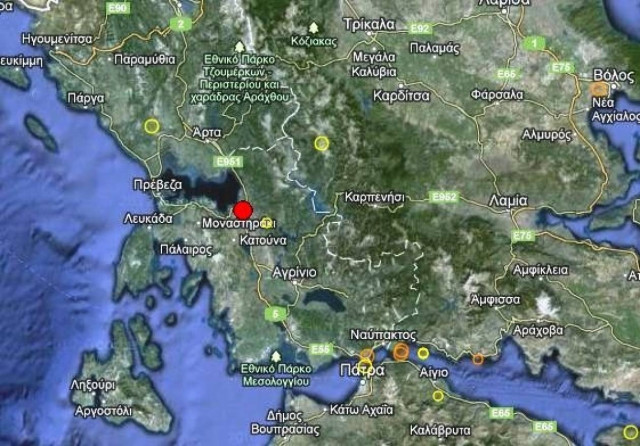 Σεισμός 3,4 Ρίχτερ στην Αμφιλοχία