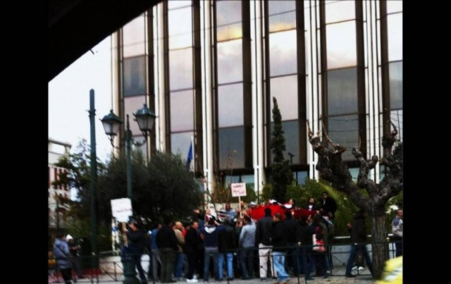 Διαμαρτυρία έξω από την Πρεσβεία της Αιγύπτου