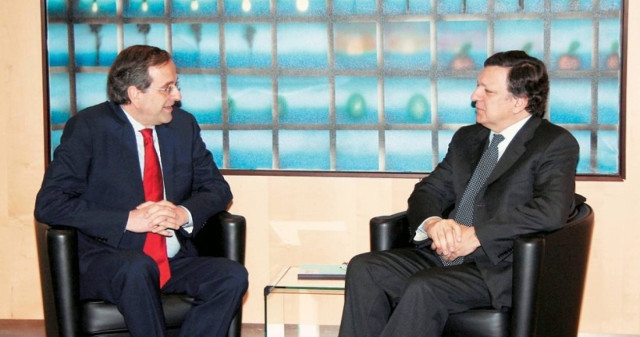 Σε εξέλιξη η συνάντηση Σαμαρά - Μπαρόζο