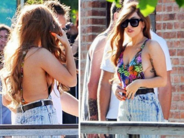 Η Lady Gaga κυκλοφορεί στους δρόμους της Βραζιλίας χωρίς... σουτιέν!