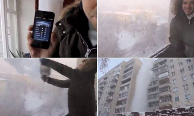 Βίντεο: Δείτε τι γίνεται αν πετάξετε καυτό νερό, έξω στους -41 βαθμούς