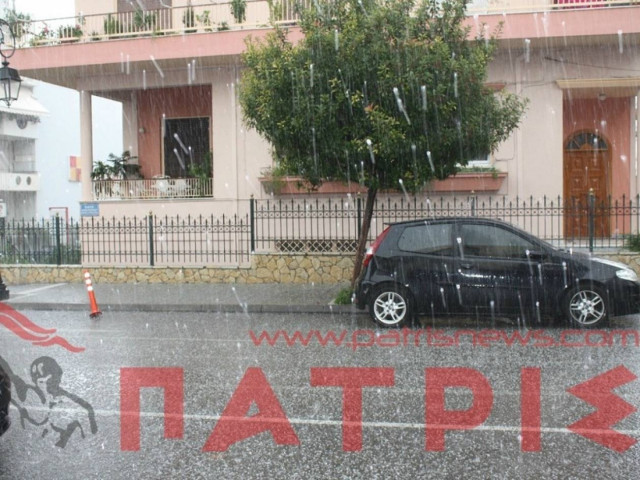 Βίντεο: Ισχυρή χαλαζόπτωση στον Πύργο!