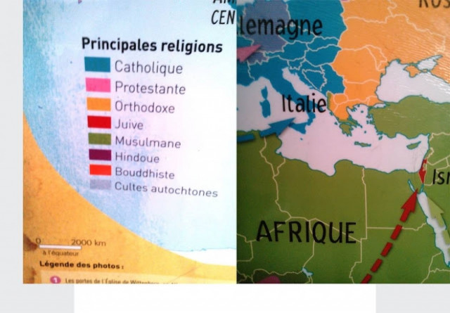 ΣΟΚ! Χάρτης στα σχολεία του Καναδά δείχνει μουσουλμανική την Ελλάδα!