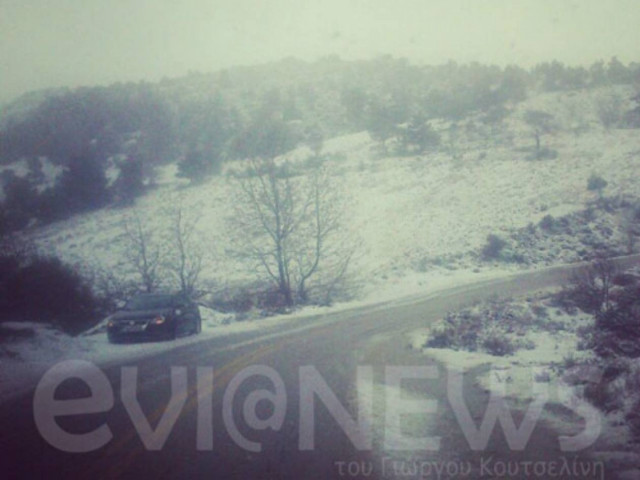Χιονιάς στην Εύβοια! (pic)