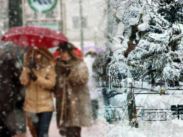 Λευκό τοπίο η Αττική