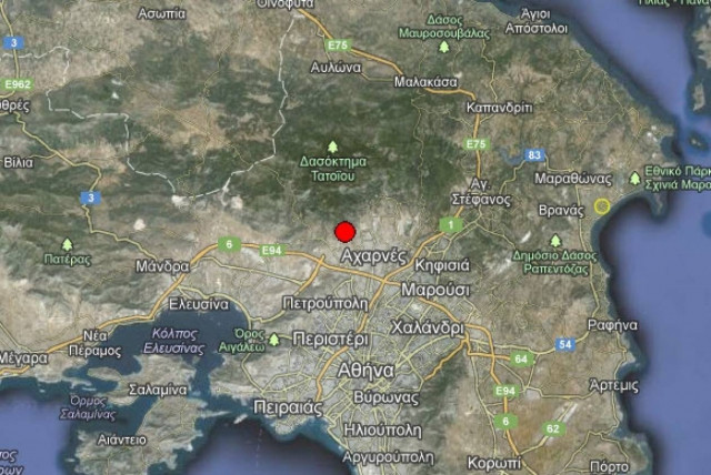 2,6 Ρίχτερ ο σεισμός της Πάρνηθας...