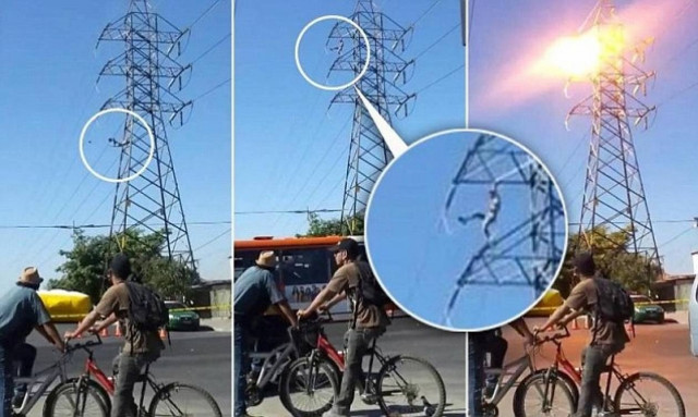 Βίντεο-ΣΟΚ: Η στιγμή που ρεύμα υψηλής τάσης χτύπησε έναν άνδρα