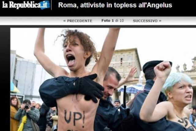 «Ομοφοβικέ Πάπα σκάσε»