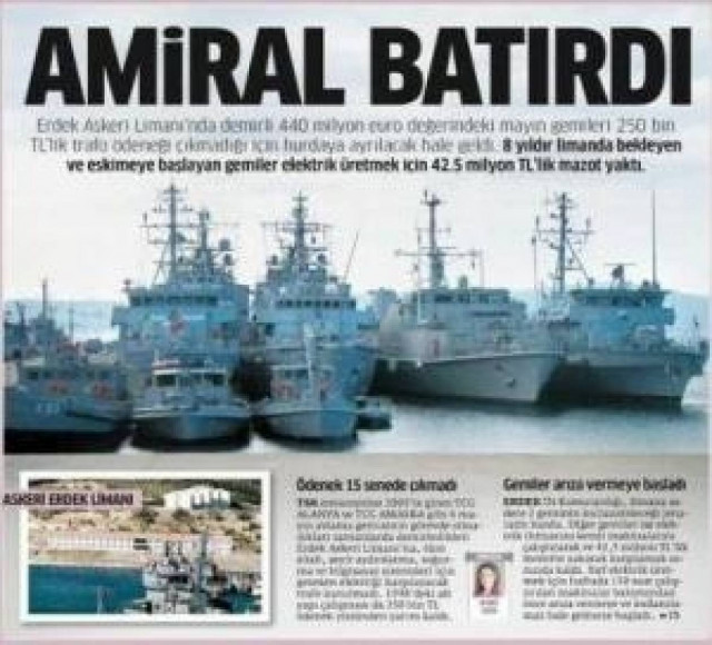 Star: Σε τραγική κατάσταση τα ναρκοθηρευτικά του Τουρκικού Π.Ν