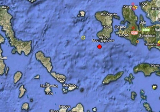 Σεισμός 3,3 Ρίχτερ στη Χίο