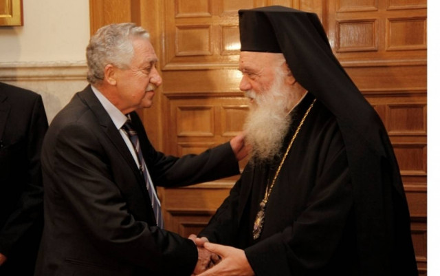 Με τον Αρχιεπίσκοπο Ιερώνυμο συναντήθηκε ο Φ. Κουβέλης