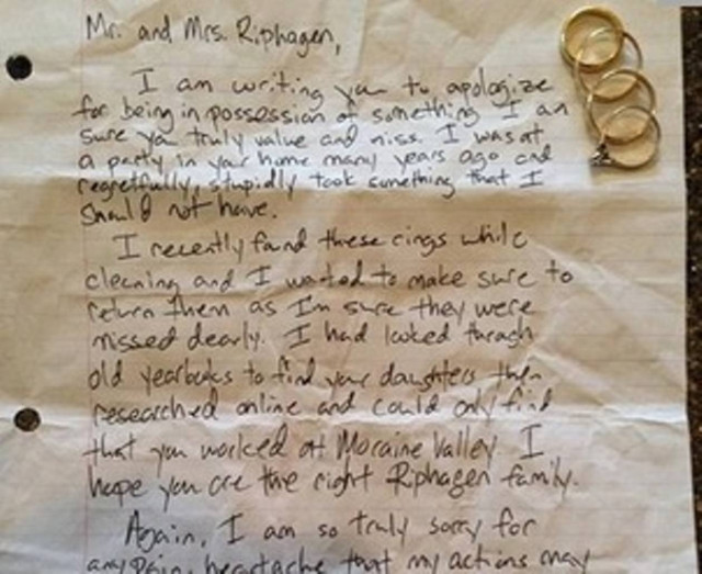 Δείτε την επιστολή που έστειλε ένας κλέφτης στα θύματά του