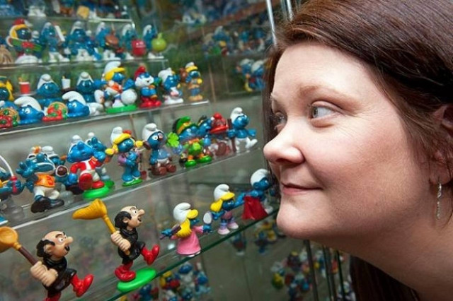 Κολλημένη με τα…στρουμφάκια