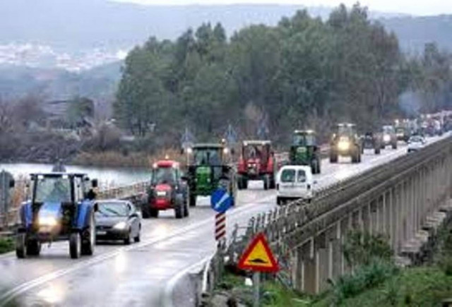 Παρατάχθηκαν και στις Σέρρες τα τρακτέρ