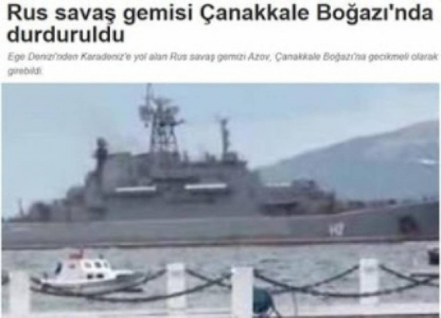 Ρωσικό πολεμικό στα Δαρδανέλια